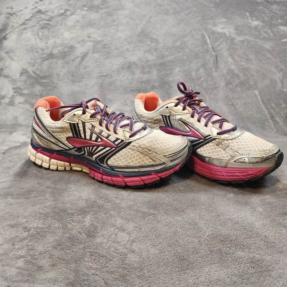 Brooks Shoes Womens 10 Gray Pink Sneakers Road Running Adreneline GTS 14 - Picture 3 of 10